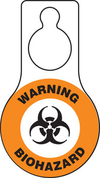 Shaped Hanger Tag: Warning - Biohazard 9" x 5" / - TAD633