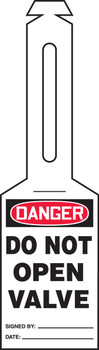 Loop 'n Strap OSHA Danger Safety Tag: Do Not Open Valve - TAL362