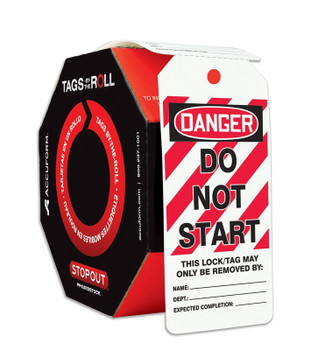 OSHA Danger Tags By-The-Roll: Do Not Start PF-Cardstock - TAR408