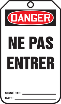 Danger Ne Pas Entrer 5 7/8" x 3 1/8" - TCF013CTM