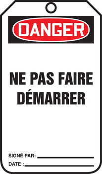 Danger Ne Pas Faire Dmarrer - TCF017CTP