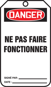 Danger Ne Pas Faire Fonctionner - TCF018CTP