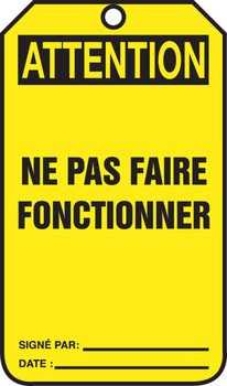 Attention Ne Pas Faire Fonctionner - TCF028CTP