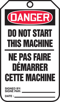 Danger Do Not Start This Machine - TCF131PTP