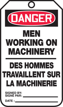 Danger Men Working On Machinery - TCF133CTP