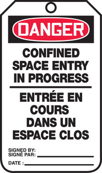 Confined Space Entry In Progress 5 7/8" x 3 1/8" - TCF191CTM