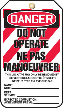 Danger Do Not Operate Ne Pas Manoeuvrer - TCF202PTP