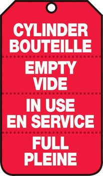 Cylinder/Bouteille - Empty/Vide - In Use/En Service - Full/Pleine 5 7/8" x 3 1/8" - TCF539CTM