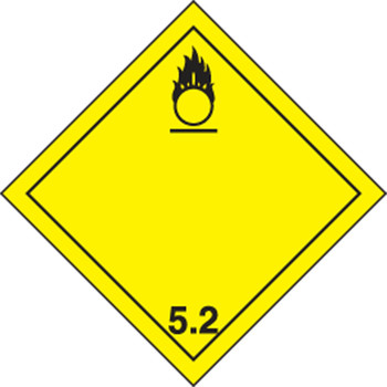 TDG Placard  Class 5 273mm x 273mm (10 3/4" x 10 3/4") Plastic 1/Each - TCP522VP1