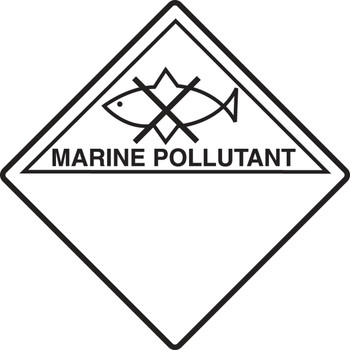 TDG Placard  Marine Pollutant 273mm x 273mm (10 3/4" x 10 3/4") PF-Cardstock 25/Pack - TCP975CT25