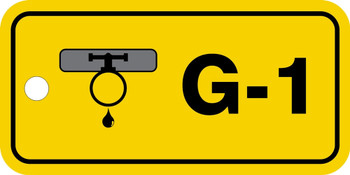 Energy Source Identification Standard Tag: Gas Number: 1 Adhesive Dura-Vinyl 1/Each - TDF401XVE