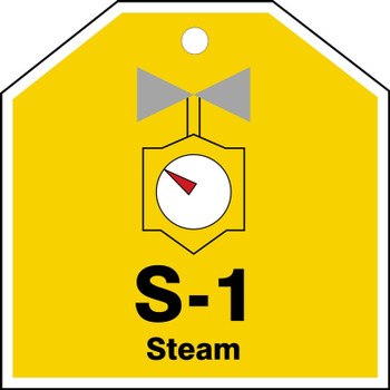 Energy Source Identification ShapeID Tag: Steam Number: 1 Plastic 5/Pack - TDJ101VPM