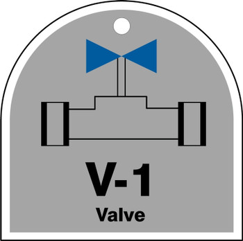 Energy Source Identification ShapeID Tag: Valve Number: 9 Plastic 5/Pack - TDJ209VPM