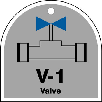 Energy Source Identification ShapeID Tag: Valve Number: 9 Adhesive Dura-Vinyl 5/Pack - TDJ209XVM