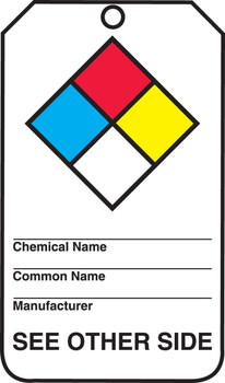 Safety Tag: Hazardous Material - Dual Sided Self-Laminating PF-Cardstock 5/Pack - THS105LCM