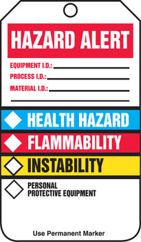 Safety Tag: Hazard Alert PF-Cardstock 5/Pack - THS625CTM