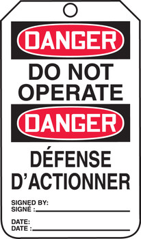 Danger Do Not Operate (English/French) - TMF125CTP