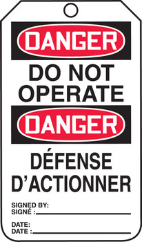 Danger Do Not Operate (English/French) - TMF125PTM