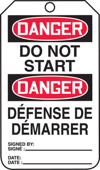 Danger Do Not Start (English/French) - TMF129PTP