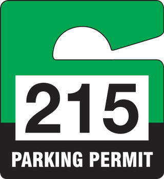 SMALL VERTICAL HANGING PARKING PERMIT: PARKING PERMIT Black Series: 600-699 3" x 2 3/4" 100/Pack - TNT826BKG