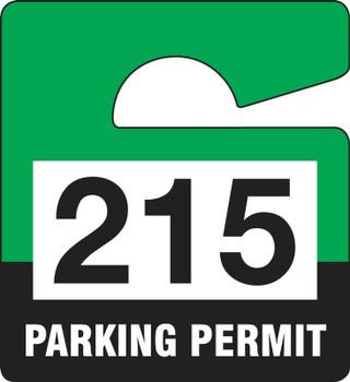 SMALL VERTICAL HANGING PARKING PERMIT: PARKING PERMIT Brown Series: 900-999 3" x 2 3/4" 100/Pack - TNT826BRK