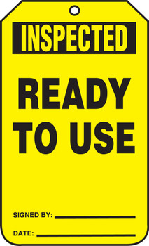 Equipment Status Safety Tag: Inspected- Ready To Use PF-Cardstock - TRS240CTP