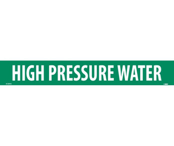 Pipemarker - High Pressure Water - 2X14 - 1 1/4 Letter - PS Vinyl - A1291G