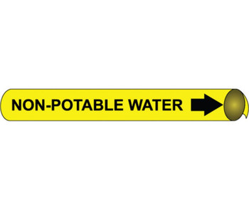 Pipemarker Precoiled - Non-Potable Water B/Y - Fits 3/4"-1" Pipe - A4076