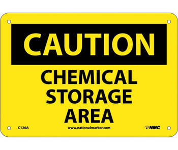 Caution: Chemical Storage Area - 7X10 - .040 Alum - C126A