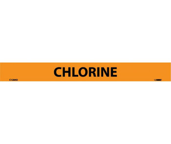 Pipemarker - Chlorine - 1X9 - 1/2 Letter - PS Vinyl - C1284O