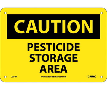 Caution: Pesticide Storage Area - 7X10 - Rigid Plastic - C350R