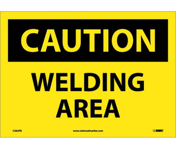 Caution: Welding Area - 10X14 - PS Vinyl - C362PB