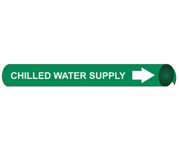 Pipemarker Precoiled - Chilled Water Supply W/G - Fits 2 1/2"-3 1/4" Pipe - C4015