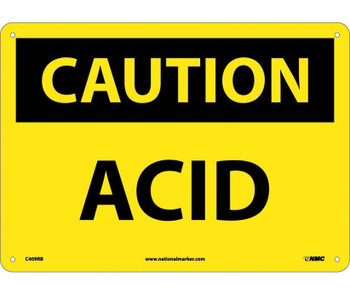 Caution: Acid - 10X14 - Rigid Plastic - C409RB