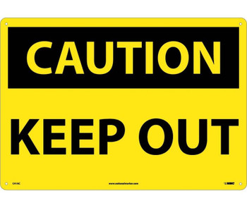Caution Keep Out - 14 X 20 - .040 Alum - C41AC