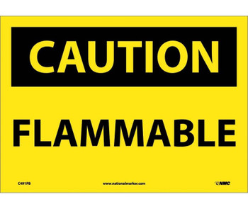 Caution: Flammable - 10X14 - PS Vinyl - C491PB