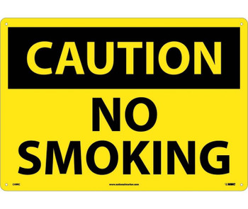 Caution No Smoking - 14X20 - Rigid Plastic - C49RC