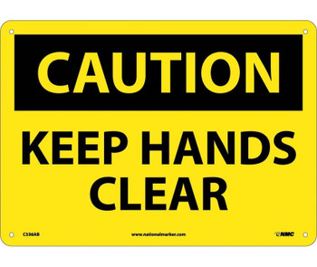 Caution: Keep Hands Clear - 10X14 - .040 Alum - C536AB