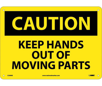Caution: Keep Hands Out Of Moving Parts - 10X14 - .040 Alum - C539AB