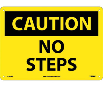 Caution: No Steps - 10X14 - .040 Alum - C565AB