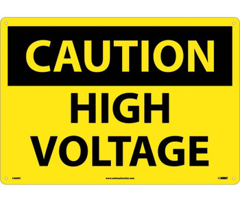 Caution: High Voltage - 14X20 - Rigid Plastic - C668RC