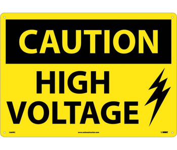 Caution: High Voltage - Graphic - 14X20 - Rigid Plastic - C669RC
