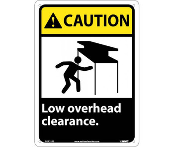 Caution: Low Overhead Clearance - 14X10 - Rigid Plastic - CGA31RB