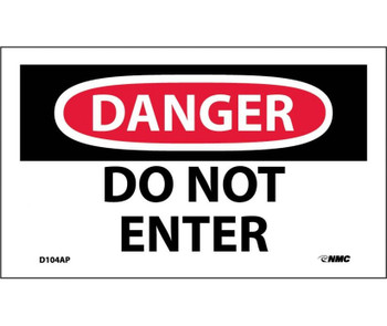 Danger Do Not Enter 3X5 Ps Vinyl 5Pk