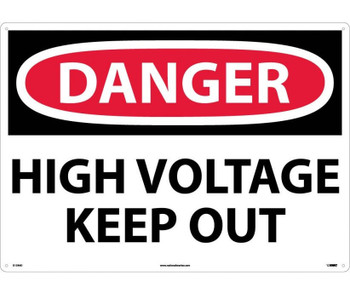 Danger: High Voltage Keep Out - 20X28 - .040 Alum - D139AD