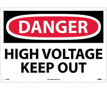 Danger: High Voltage Keep Out - 14X20 - Rigid Plastic - D139RC