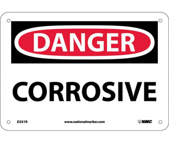 Danger: Corrosive - 7X10 - Rigid Plastic - D251R