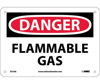 Danger: Flammable Gas - 7X10 - .040 Alum - D276A