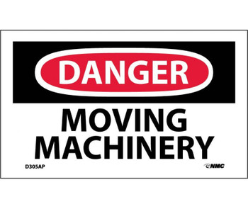 Danger: Moving Machinery - 3X5 - PS Vinyl - Pack of 5 - D305AP