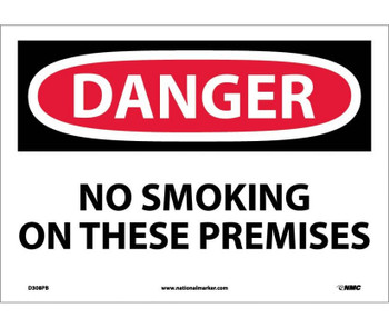Danger: No Smoking On These Premises - 10X14 - PS Vinyl - D308PB